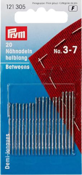 Prym Nähnadel Halblang No 11 für feine Handnäharbeiten und präzise Stiche
